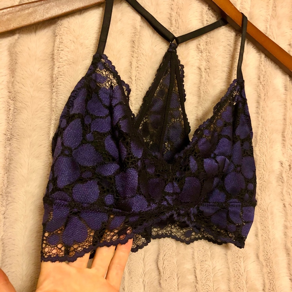 Dark blue Bralette lace